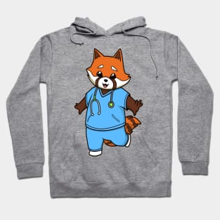 Comic red panda nurse Hoodie